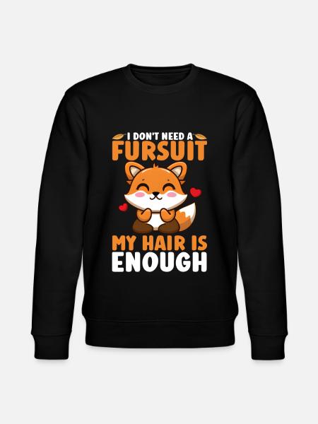 Furry Fandom Fursona Fox - Stanley/Stella CHANGER Unisex Organic Sweatshirt - black