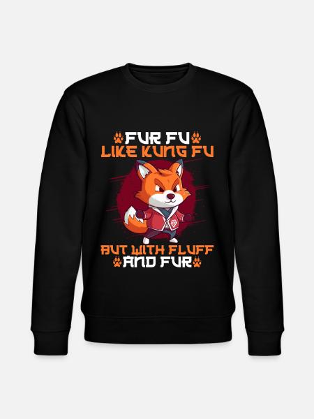 Furry Fandom Fursona Fox - Stanley/Stella CHANGER Unisex Organic Sweatshirt - black