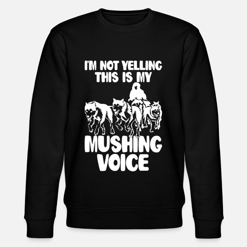 Mushing Dog Sledding Musher - Stanley/Stella CHANGER Unisex Organic Sweatshirt - black