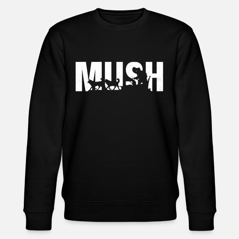 Mushing Dog Sledding Musher - Stanley/Stella CHANGER Unisex Organic Sweatshirt - black