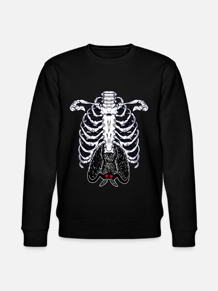 Mothman Skeleton Cryptid Cryptozoology - Stanley/Stella CHANGER Unisex Organic Sweatshirt - black