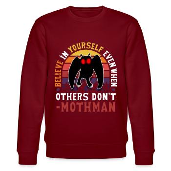 Cryptid Cryptozoology - Stanley/Stella CHANGER Unisex Organic Sweatshirt - burgundy - Front - Nik (191cm) & Marisol (170cm)