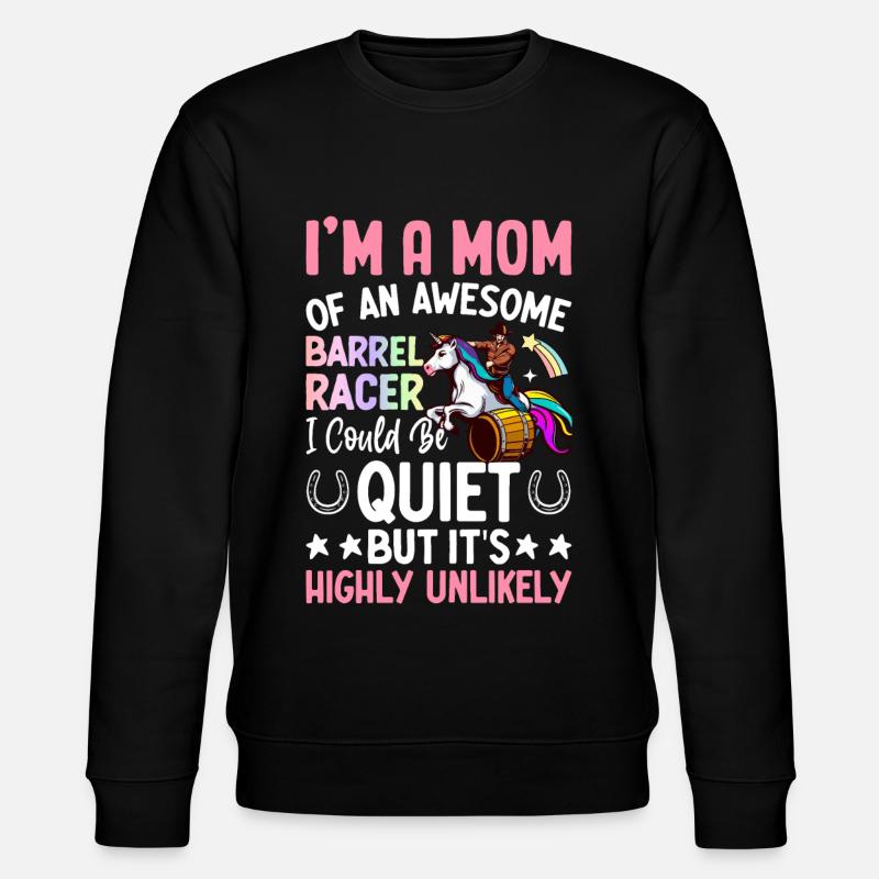 Barrel Racing Reiten - Stanley/Stella Unisex Bio-Sweatshirt CHANGER  - Schwarz