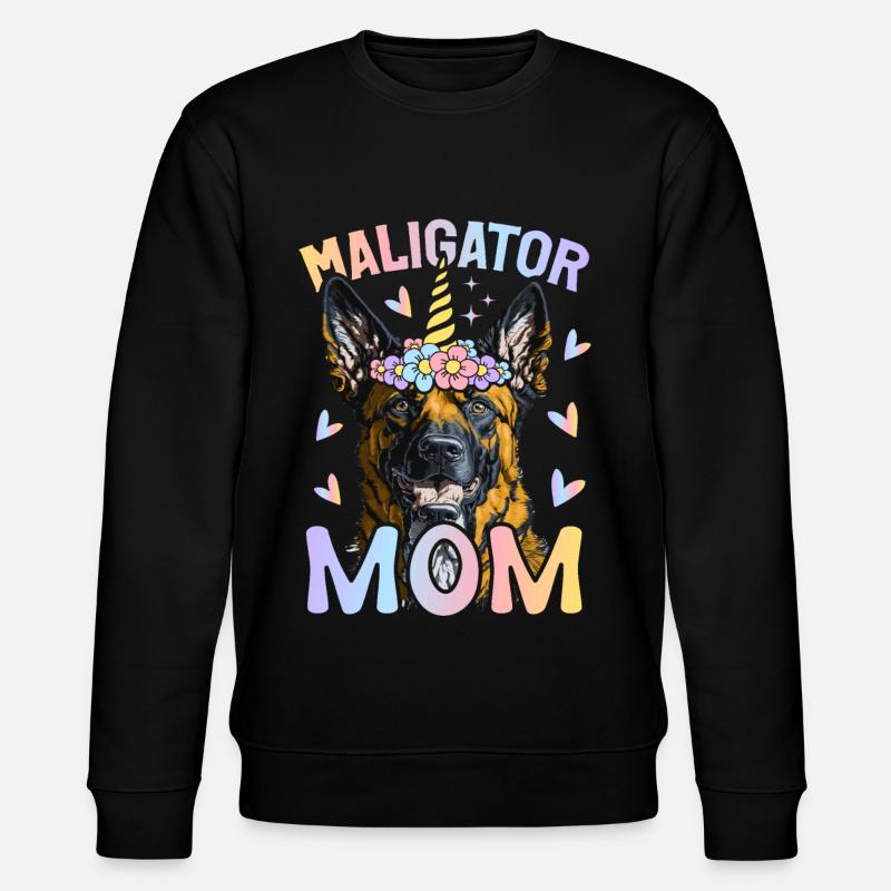 Belgischer Malinois Mutterhund - Stanley/Stella Unisex Bio-Sweatshirt CHANGER  - Schwarz
