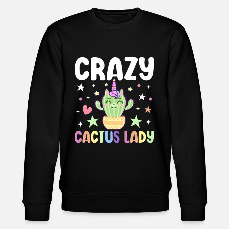 Succulent plant - Stanley/Stella CHANGER Unisex Organic Sweatshirt - black