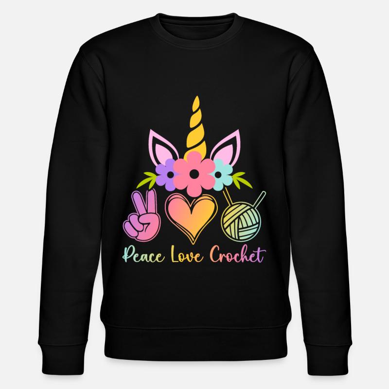 Crochet Crochet Tricot - Sweat bio CHANGER Stanley/Stella Unisexe - noir