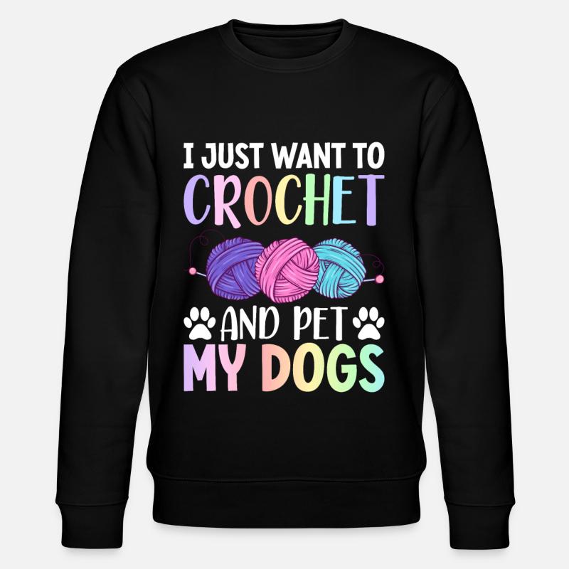 Crochet Crochet Tricot - Sweat bio CHANGER Stanley/Stella Unisexe - noir