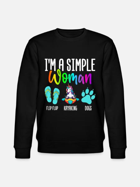 Female kayaker paddling - Stanley/Stella CHANGER Unisex Organic Sweatshirt - black