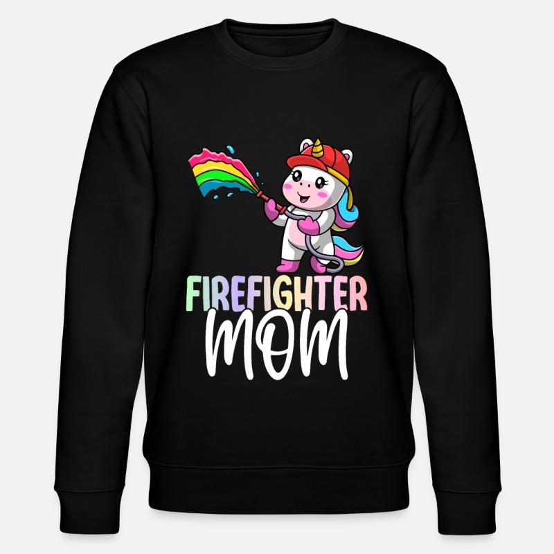 Firefighter Mom - Stanley/Stella CHANGER Unisex Organic Sweatshirt - black