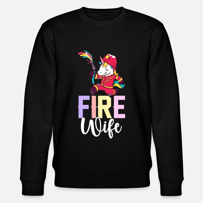 Firefighter Fire Fighting - Stanley/Stella CHANGER Unisex Organic Sweatshirt - black