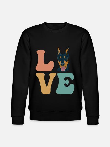 Dobermann Hund - Stanley/Stella Unisex Bio-Sweatshirt CHANGER  - Schwarz