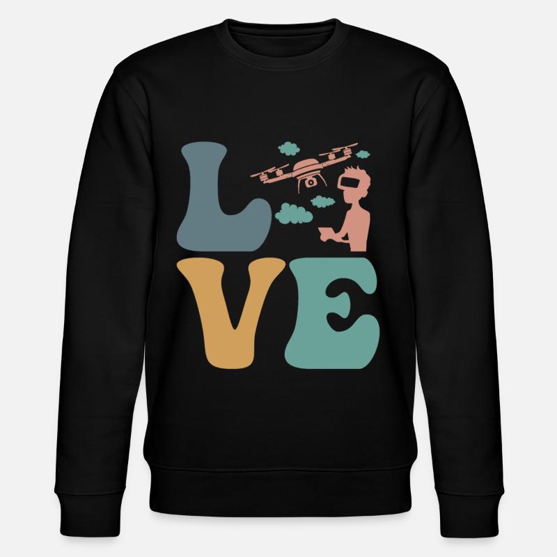 Drone Pilot Quadcopter RC - Stanley/Stella CHANGER Unisex Organic Sweatshirt - black