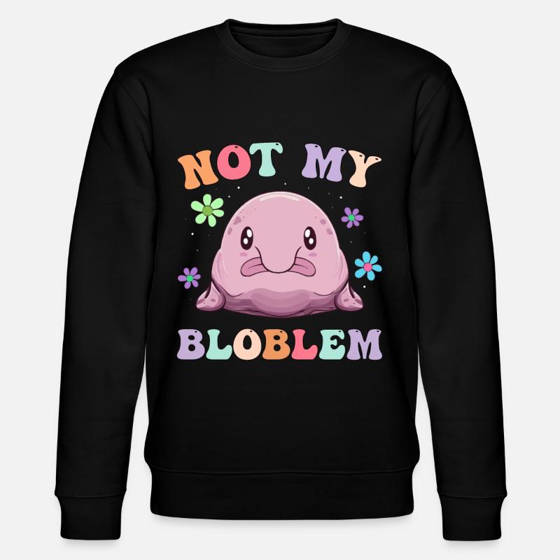 Groovy Blobfisch - Stanley/Stella Unisex Bio-Sweatshirt CHANGER  - Schwarz