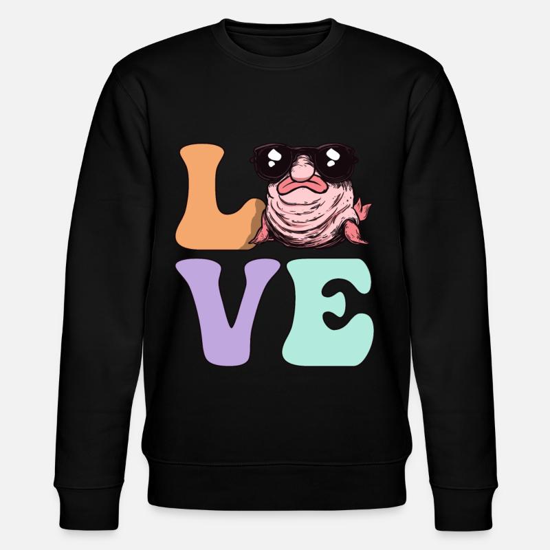 Groovy Blobfisch - Stanley/Stella Unisex Bio-Sweatshirt CHANGER  - Schwarz