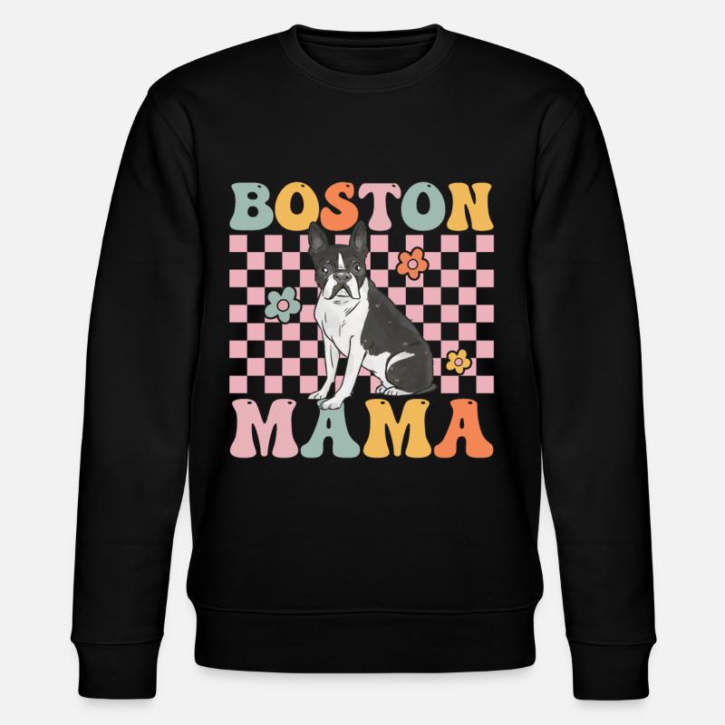 Maman Boston Terrier Groovy - Sweat bio CHANGER Stanley/Stella Unisexe - noir