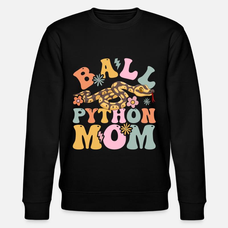Groovy Snake Mom - Stanley/Stella CHANGER Unisex Organic Sweatshirt - black
