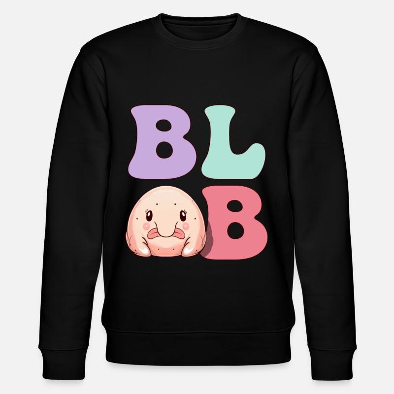 Funny Blob Fish - Stanley/Stella CHANGER Unisex Organic Sweatshirt - black