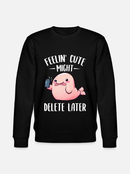 Lustiges Blobfisch-Selfie - Stanley/Stella Unisex Bio-Sweatshirt CHANGER  - Schwarz