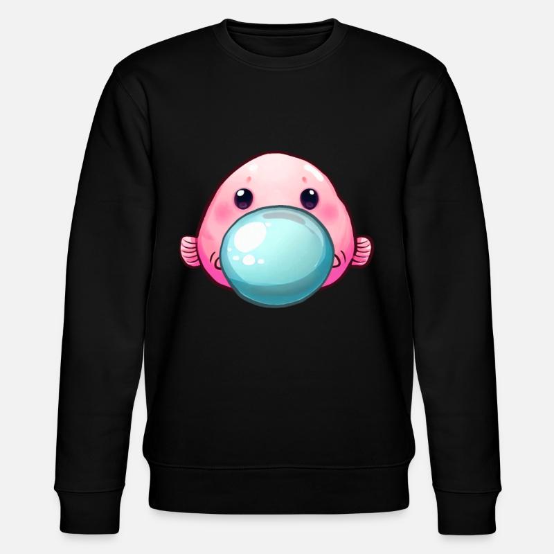 Funny Blob Fish chewing-gum - Sweat bio CHANGER Stanley/Stella Unisexe - noir
