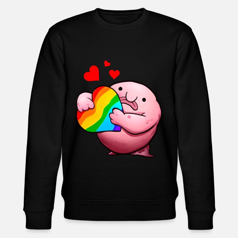 Blobfisch LGBTQ-Stolz Regenbogen - Stanley/Stella Unisex Bio-Sweatshirt CHANGER  - Schwarz
