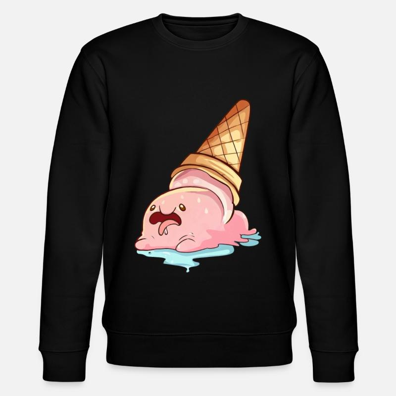 Kawaii Blobfish Crème Glacée Fondante - Sweat bio CHANGER Stanley/Stella Unisexe - noir