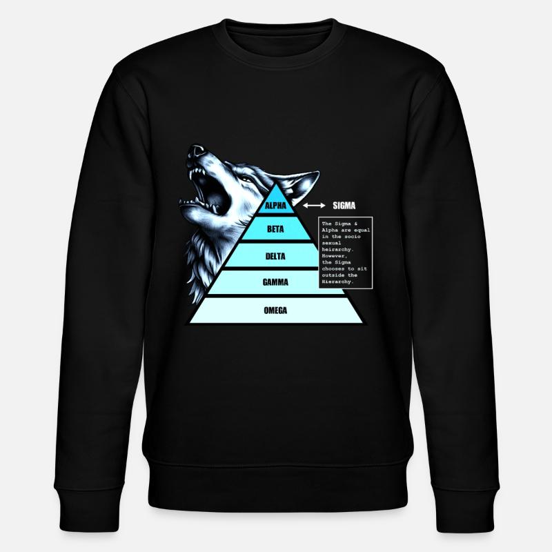 Socio-Sexual Hierarchy Pyramid - Stanley/Stella CHANGER Unisex Organic Sweatshirt - black