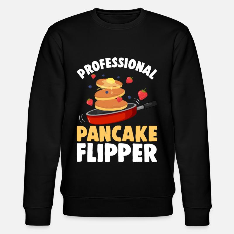 Funny Pancake Maker - Stanley/Stella CHANGER Unisex Organic Sweatshirt - black