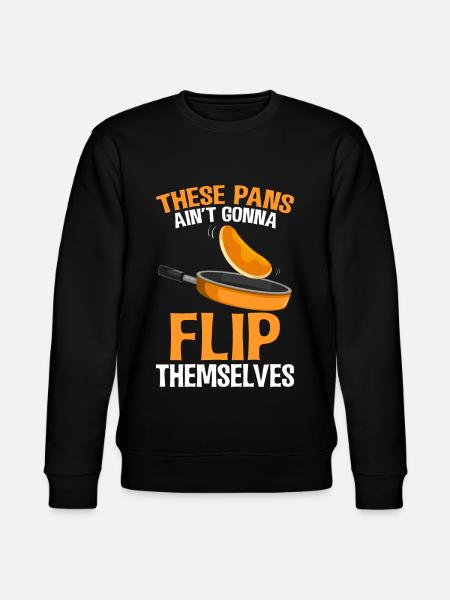 Funny Pancake Maker - Stanley/Stella CHANGER Unisex Organic Sweatshirt - black