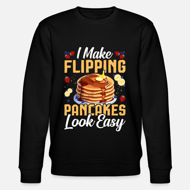 Funny Pancake Maker - Stanley/Stella CHANGER Unisex Organic Sweatshirt - black