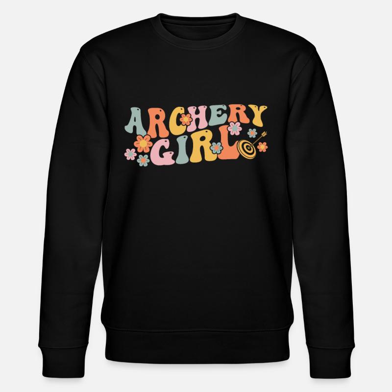 Groovy Bogenschützin - Stanley/Stella Unisex Bio-Sweatshirt CHANGER  - Schwarz