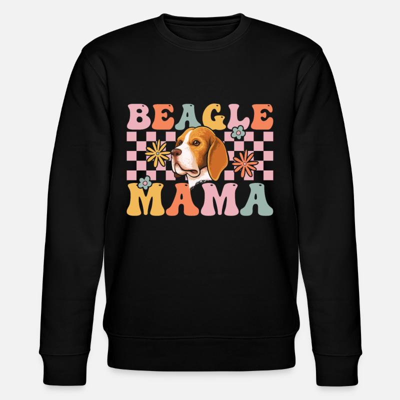 Groovy Dog Beagle Lover - Stanley/Stella CHANGER Unisex Organic Sweatshirt - black