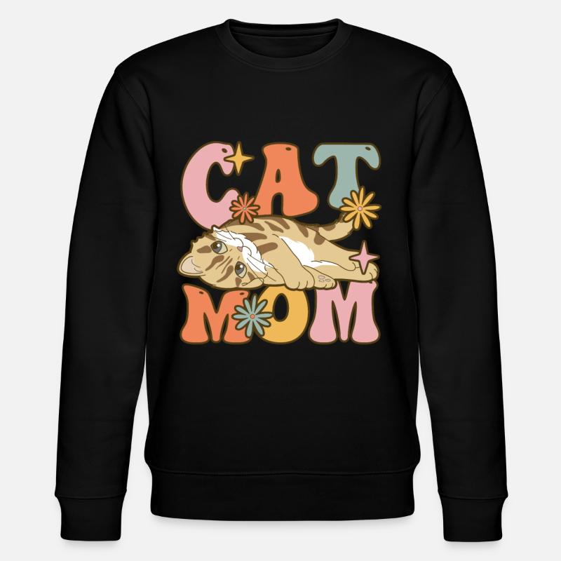 Groovy Cat Lover Family Assignment - Stanley/Stella CHANGER Unisex Organic Sweatshirt - black