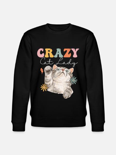 Groovy Cat Lover - Stanley/Stella CHANGER Unisex Organic Sweatshirt - black