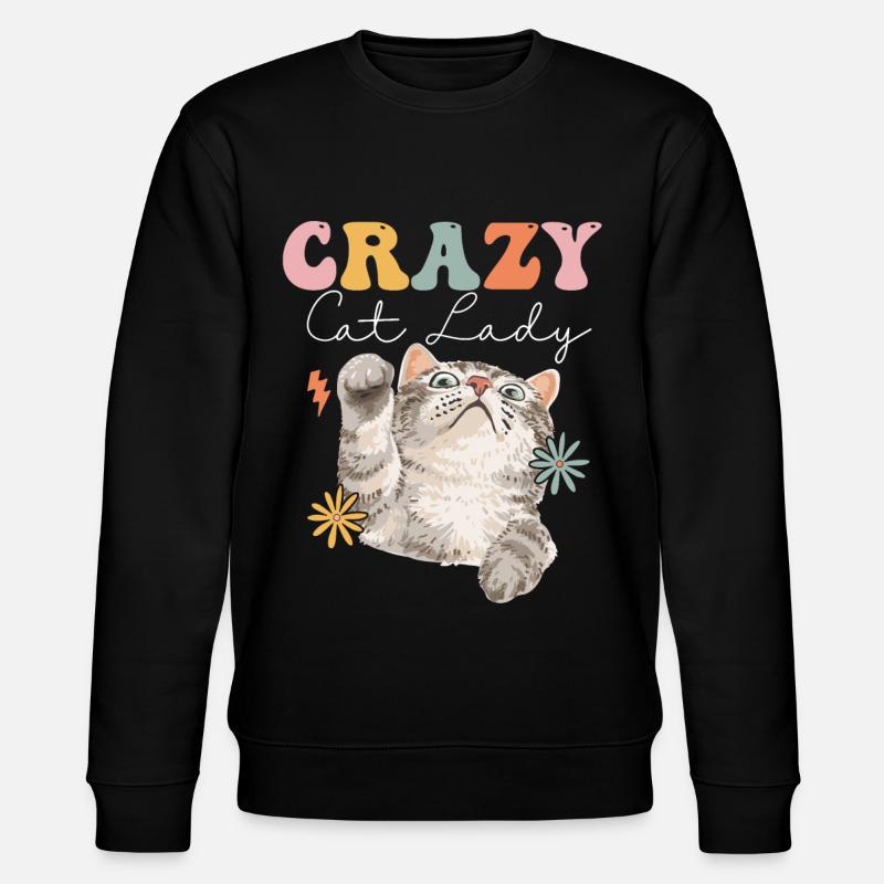Groovy Cat Lover - Sweat bio CHANGER Stanley/Stella Unisexe - noir