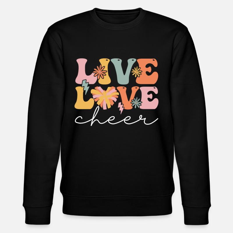 Groovy Cheerleading Cheerleader Cheer Squad - Stanley/Stella CHANGER Unisex Organic Sweatshirt - black