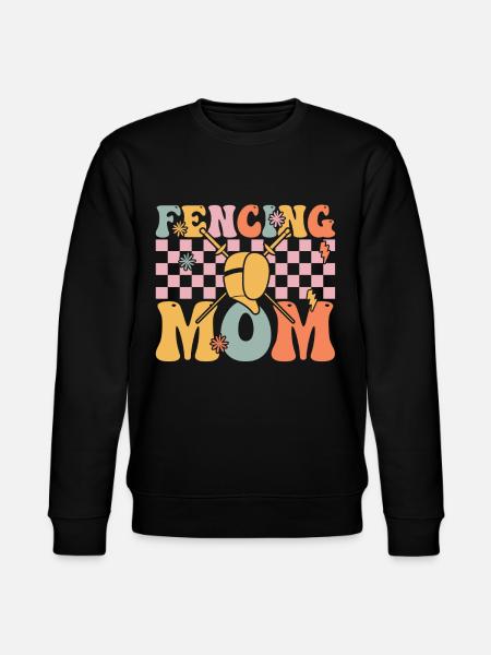 Groovy Foil Saber Fencer - Stanley/Stella CHANGER Unisex Organic Sweatshirt - black