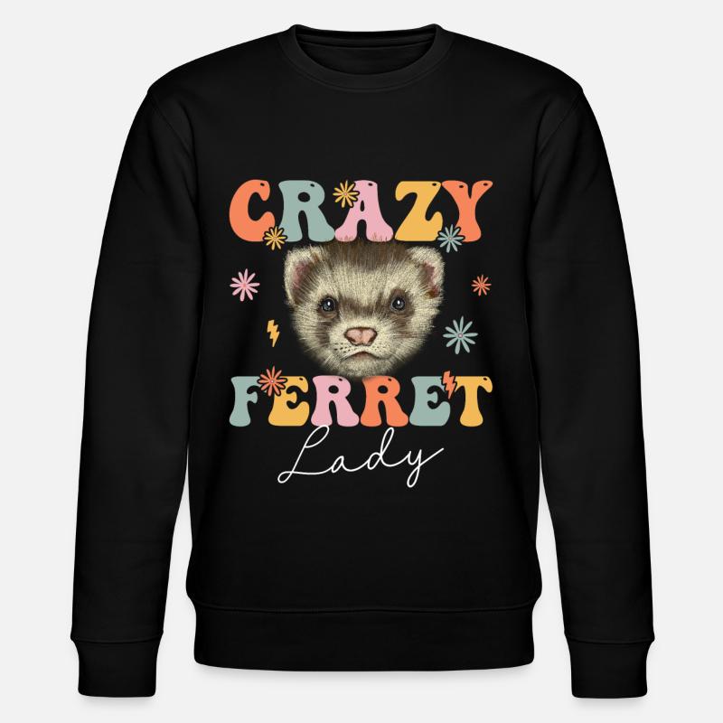 Groovy Tierhalterin - Stanley/Stella Unisex Bio-Sweatshirt CHANGER  - Schwarz