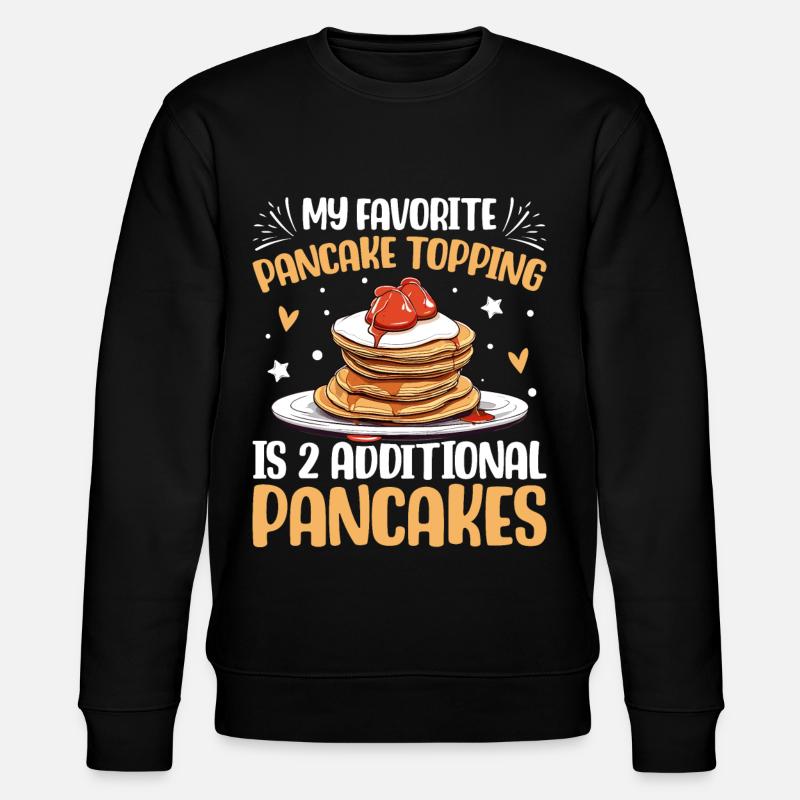 Funny Pancake Maker - Stanley/Stella CHANGER Unisex Organic Sweatshirt - black