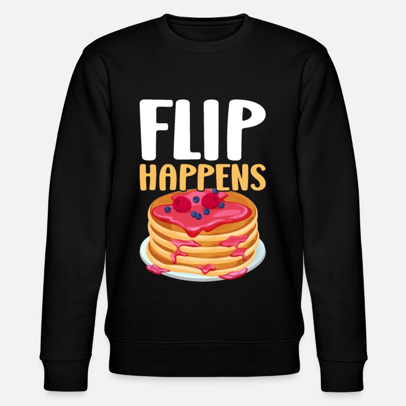 Funny Pancake Maker - Stanley/Stella CHANGER Unisex Organic Sweatshirt - black