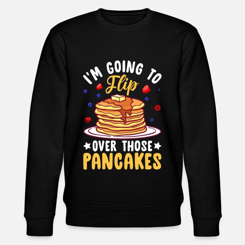 Funny Pancake Maker - Stanley/Stella CHANGER Unisex Organic Sweatshirt - black