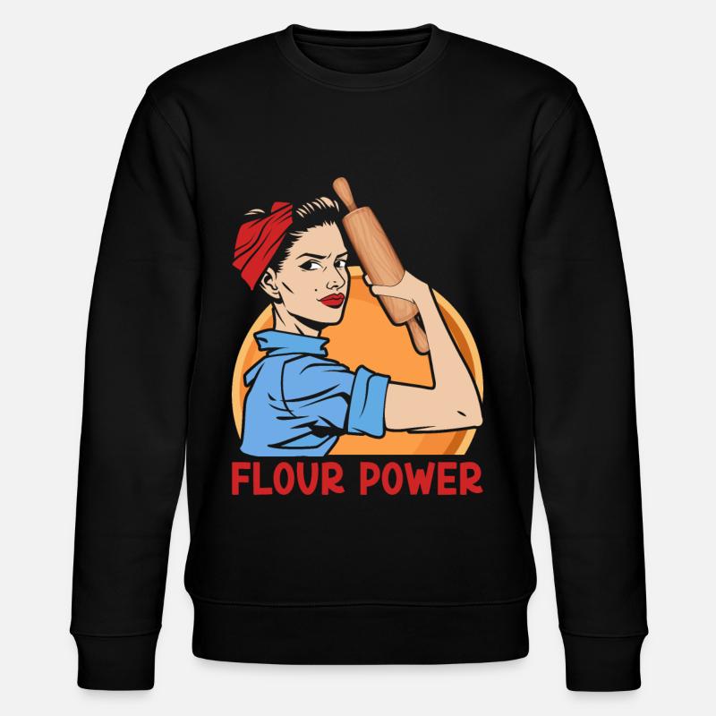 Funny Pancake Maker - Stanley/Stella CHANGER Unisex Organic Sweatshirt - black