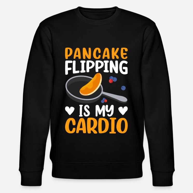 Funny Pancake Maker - Stanley/Stella CHANGER Unisex Organic Sweatshirt - black
