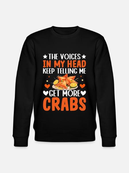 Funny Crab Rangoon - Stanley/Stella CHANGER Unisex Organic Sweatshirt - black