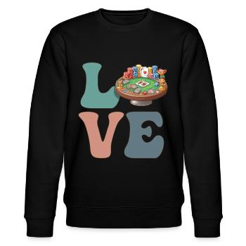 Casino Glücksspiel Spieler - Stanley/Stella Unisex Bio-Sweatshirt CHANGER  - Schwarz - Vorne - Nik (191cm) & Marisol (170cm)