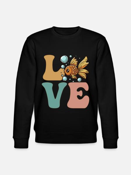 Goldfish Fish Lover Goldfish - Stanley/Stella CHANGER Unisex Organic Sweatshirt - black