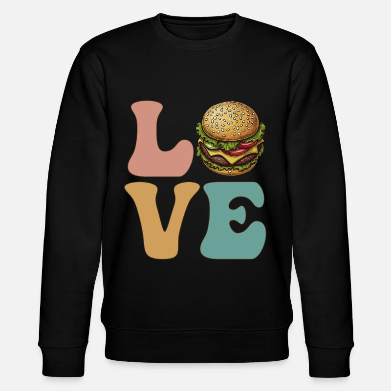 Hamburger Cheeseburger - Stanley/Stella CHANGER Unisex Organic Sweatshirt - black