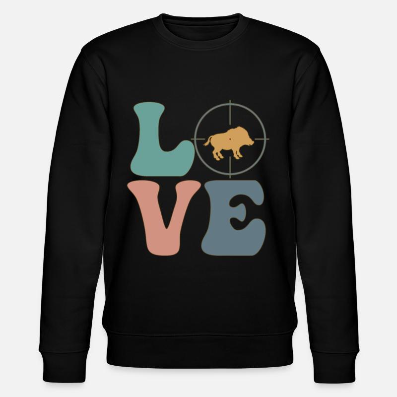 Hog Hunter Schweinejagd - Stanley/Stella Unisex Bio-Sweatshirt CHANGER  - Schwarz
