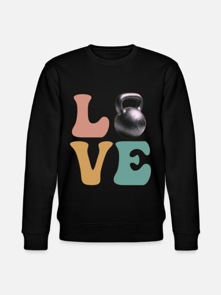 Kettlebell Lifting Gym Workout - Stanley/Stella CHANGER Unisex Organic Sweatshirt - black