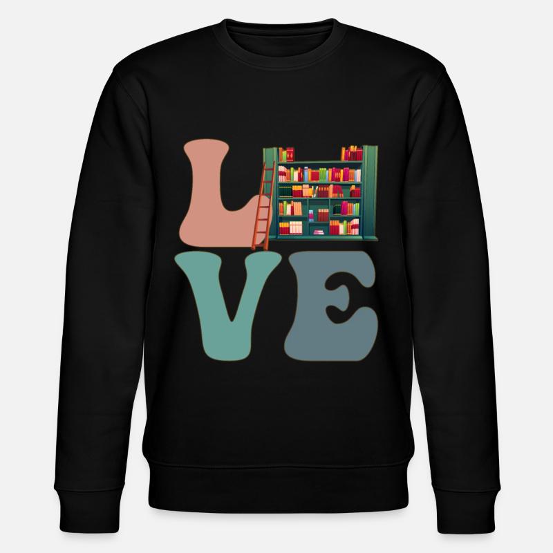 Librarian Library - Stanley/Stella CHANGER Unisex Organic Sweatshirt - black