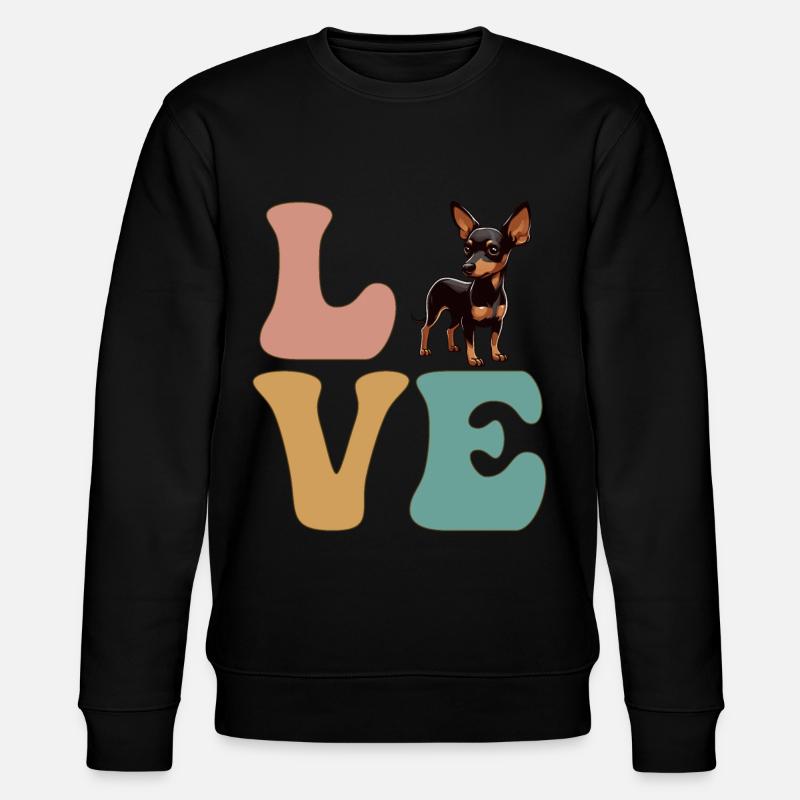 Pinscher miniature amoureux des chiens - Sweat bio CHANGER Stanley/Stella Unisexe - noir